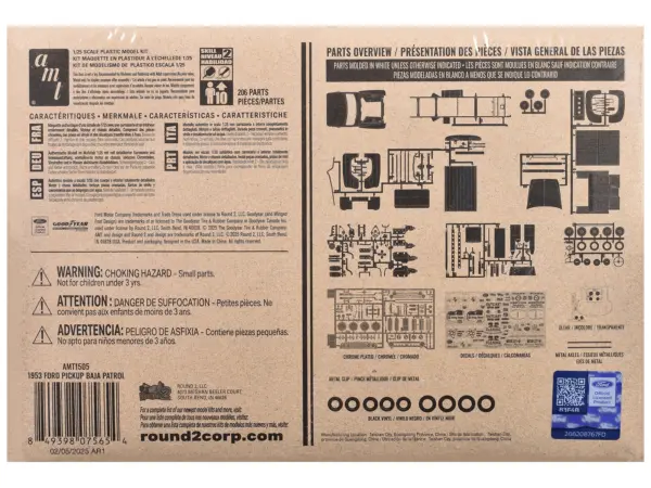 Skill 2 Model Kit 1953 Ford Pickup Truck "Baja Patrol" 1/25 Scale Model by AMT #4