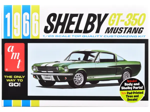 Skill 2 Model Kit 1966 Shelby Mustang GT-350 1/25 Scale Model by AMT #1