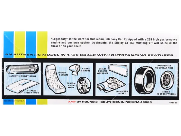 Skill 2 Model Kit 1966 Shelby Mustang GT-350 1/25 Scale Model by AMT #2