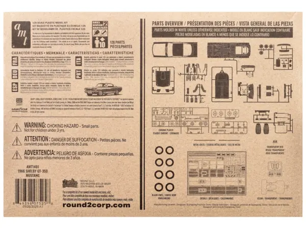 Skill 2 Model Kit 1966 Shelby Mustang GT-350 1/25 Scale Model by AMT #4