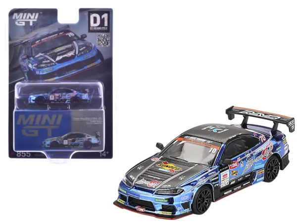 Nissan Silvia (S15) D-MAX RHD (Right Hand Drive) #70 Masashi Yokoi "D-MAX Racing" "D1 Grand Prix" (2023) Limited Edition 1/64 Diecast Model Car by Mini GT #1