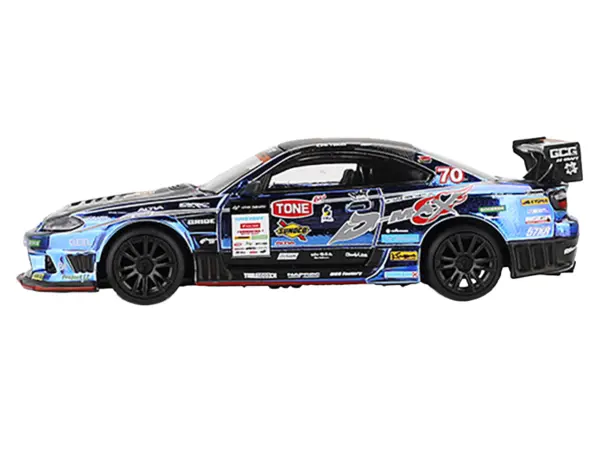 Nissan Silvia (S15) D-MAX RHD (Right Hand Drive) #70 Masashi Yokoi "D-MAX Racing" "D1 Grand Prix" (2023) Limited Edition 1/64 Diecast Model Car by Mini GT #2