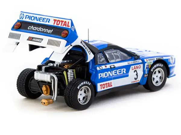 Lancia 037 Rally #3 Jean-Claude Andruet - Francoise Sappey 2nd Place "Ypres 24 Hours Rally" (1983) "Hobby64+" Series 1/64 Diecast Model Car by Tarmac Works #3