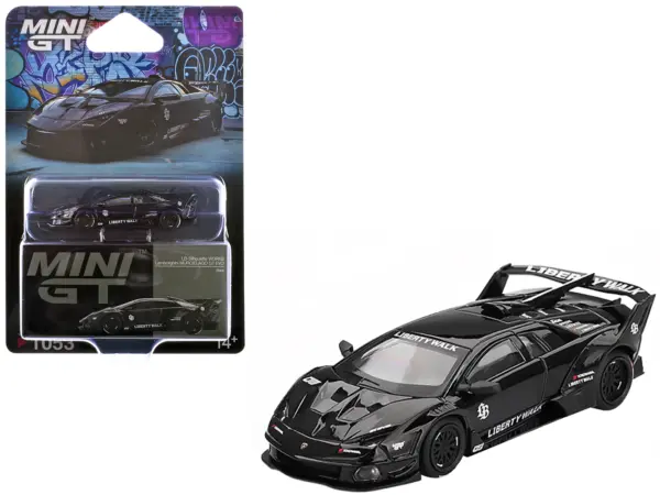 Lamborghini Murcielago GT EVO LB-Silhouette Works Black Limited Edition 1/64 Diecast Model Car by Mini GT #1