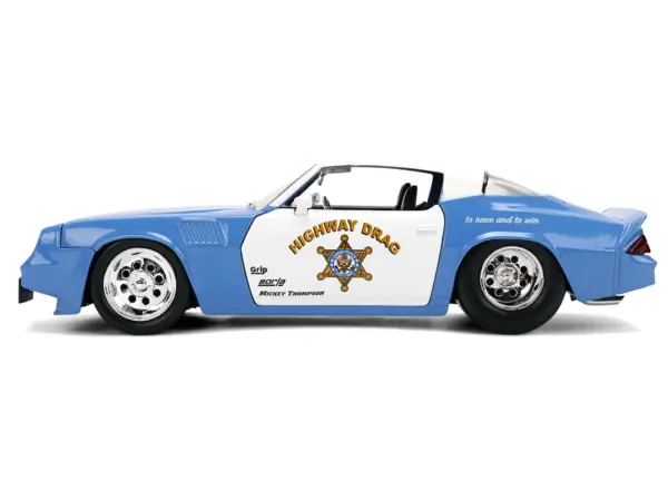 1979 Chevrolet Camaro Z28 Police "Highway Drag" Blue and White "Bigtime Muscle" Series 1/24 Diecast Model Car by Jada #3