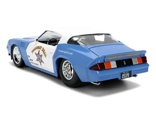 1979 Chevrolet Camaro Z28 Police "Highway Drag" Blue and White "Bigtime Muscle" Series 1/24 Diecast Model Car by Jada #5