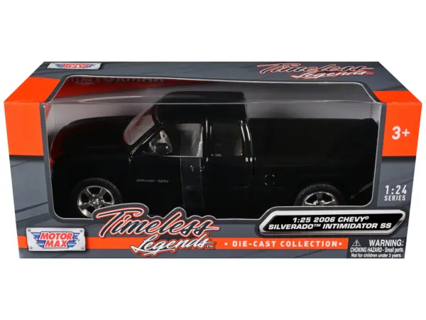 2006 Chevrolet Silverado Intimidator SS Pickup Truck Black "Timeless Legends" Series 1/25 Diecast Model Car by Motormax #1