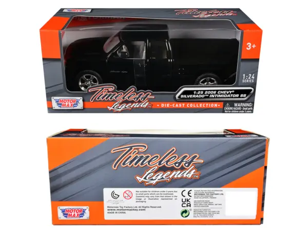 2006 Chevrolet Silverado Intimidator SS Pickup Truck Black "Timeless Legends" Series 1/25 Diecast Model Car by Motormax #3