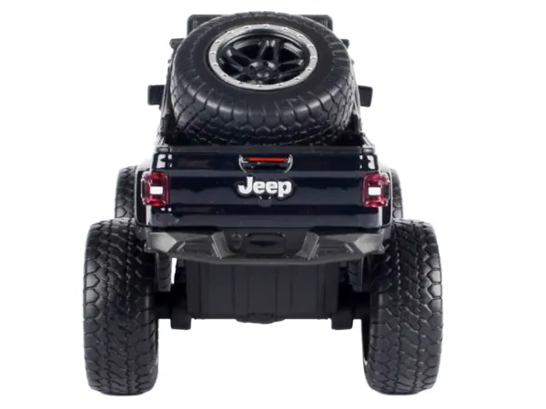 2021 Jeep Gladiator Rubicon Off-Road Pickup Truck Black with Matt Black Top "Off Road" Series 1/27 Diecast Model Car by Motormax #5