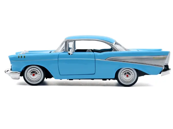 1957 Chevrolet Bel Air Light Blue "Timeless Legends" Series 1/24 Diecast Model Car by Motormax #2