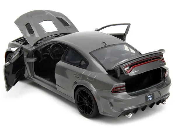 2021 Dodge Charger SRT Hellcat Gray Metallic "Fast X" (2023) Movie "Fast & Furious" Series 1/24 Diecast Model Car by Jada #2