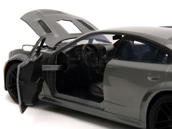 2021 Dodge Charger SRT Hellcat Gray Metallic "Fast X" (2023) Movie "Fast & Furious" Series 1/24 Diecast Model Car by Jada #3