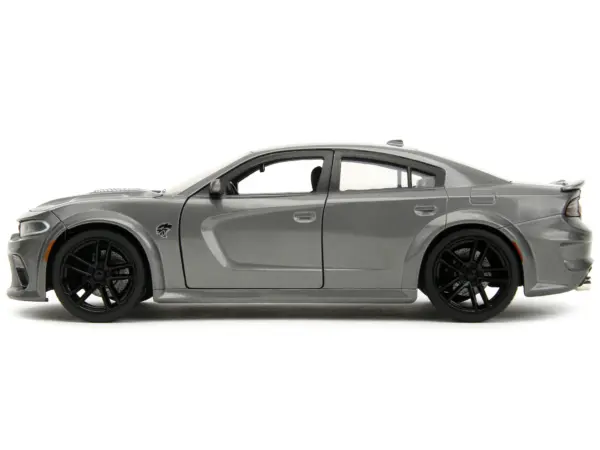 2021 Dodge Charger SRT Hellcat Gray Metallic "Fast X" (2023) Movie "Fast & Furious" Series 1/24 Diecast Model Car by Jada #4