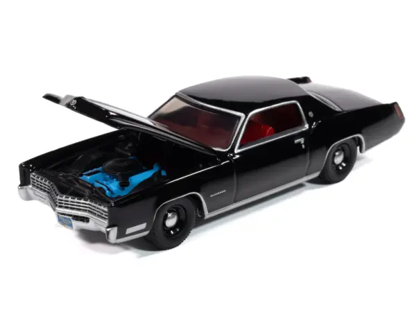 1967 Cadillac Eldorado Sable Black with Red Interior "Luxury Cruisers" Series 1/64 Diecast Model Car by Auto World #3