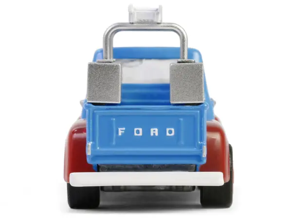 1956 Ford F-100 Pickup Truck with Tool Boxes and Ladders "Chevron" Blue and Red "Chevron Special Edition" Series 1 1/64 Diecast Model Car by Greenlight #5