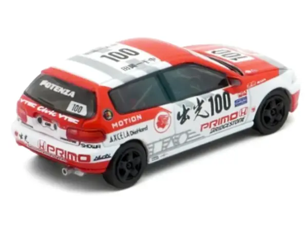 Honda Civic EG6 RHD (Right Hand Drive) #100 Osamu Nakako - Hideki Okada "Mugen Honda" "Japanese Touring Car Championship" (1993) 1/64 Diecast Model Car by BM Creations #3