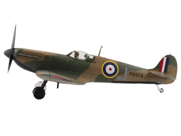 Supermarine Spitfire Mk.1a Fighter Aircraft "J/P9374 Dunkirk" British Royal Air Force "Air Power Series" 1/48 Diecast Model by Hobby Master #2