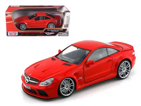 Mercedes SL65 AMG Black Series (R230) Red 1/18 Diecast Model Car by Motormax #1
