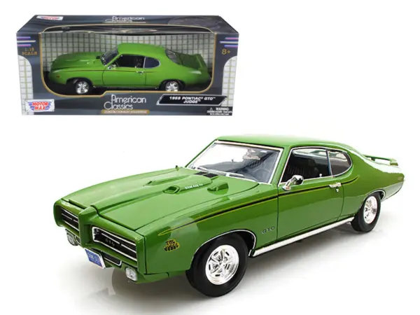 1969 Pontiac GTO Judge Green 1/18 Diecast Car Model by Motormax #1