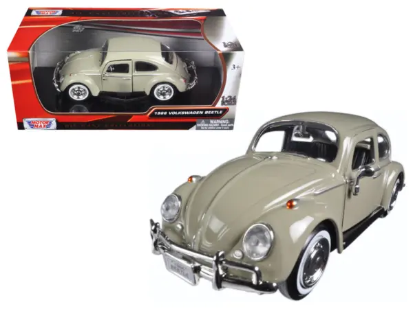 1966 Volkswagen Beetle Beige 1/24 Diecast Model Car by Motormax #1
