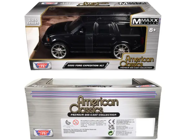 2000 Ford Expedition XLT Black Metallic "Maxx Design" "American Classics" Series 1/24 Diecast Model Car by Motormax #3