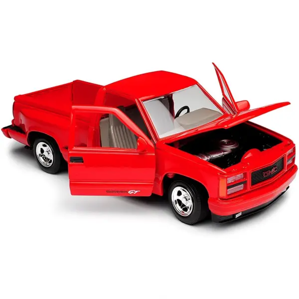 1992 GMC Sierra GT Red Pickup Truck 1/24 Diecast Model by Motormax #2