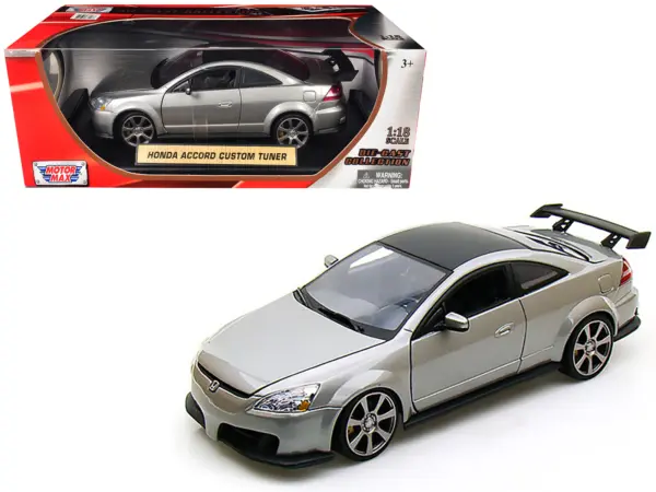 2003 Honda Accord Gray Metallic 1/18 Diecast Model Car by Motormax #1