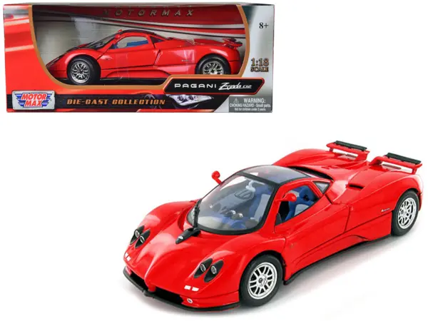 Pagani Zonda C12 Red 1/18 Diecast Model Car by Motormax #1