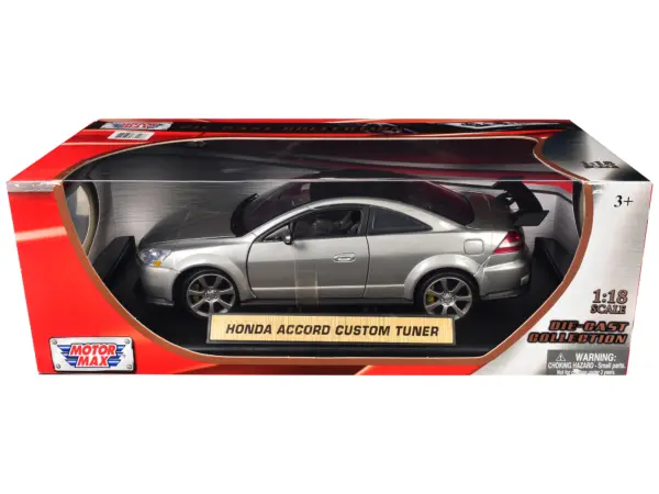 2003 Honda Accord Gray Metallic 1/18 Diecast Model Car by Motormax #3