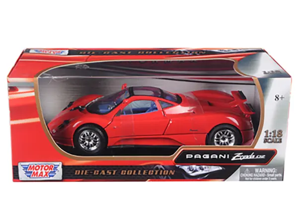 Pagani Zonda C12 Red 1/18 Diecast Model Car by Motormax #3
