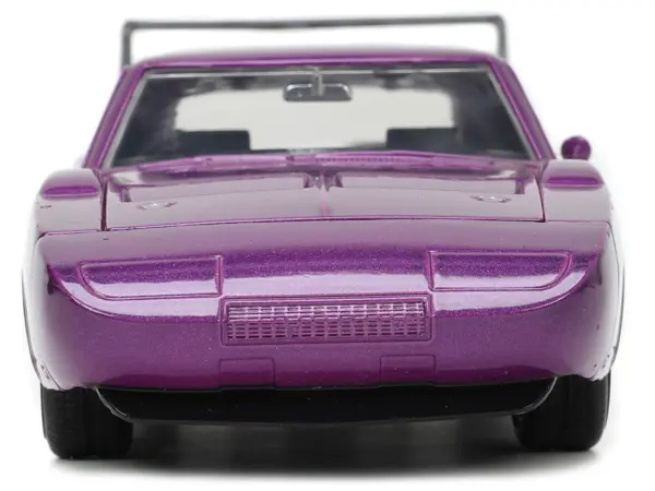 1969 Dodge Charger Daytona Purple Metallic with Black Tail Stripe "Bigtime Muscle" Series 1/24 Diecast Model Car by Jada #4