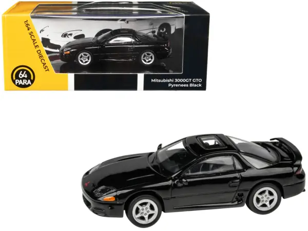 Mitsubishi 3000GT GTO Pyrenees Black with Sunroof 1/64 Diecast Model Car by Paragon Models #1