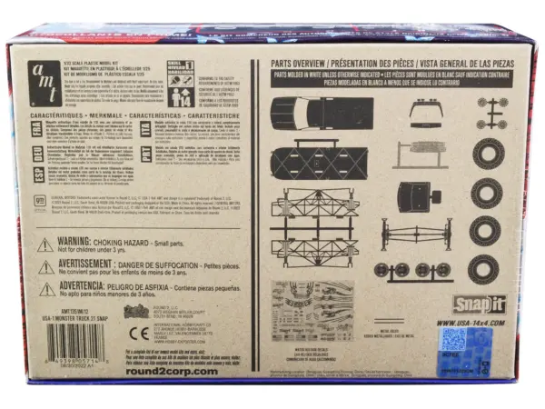 Skill 1 Snap Model Kit Chevrolet Silverado "USA-1" Monster Truck 1/32 Scale Model by AMT #4