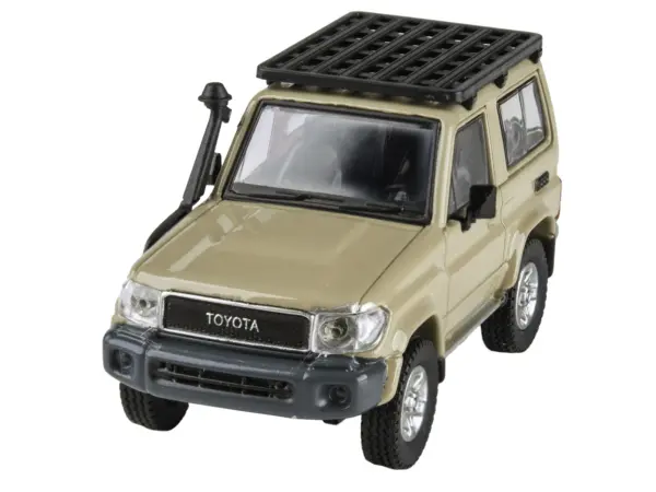 2014 Toyota Land Cruiser 71 SWB (Short Wheel Base) Sandy Taupe Brown 1/64 Diecast Model Car by Paragon Models #3