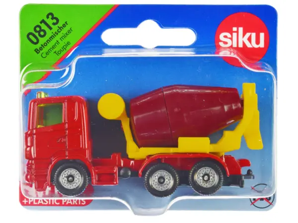 Cement Mixer Red and Yellow Diecast Model by Siku #1