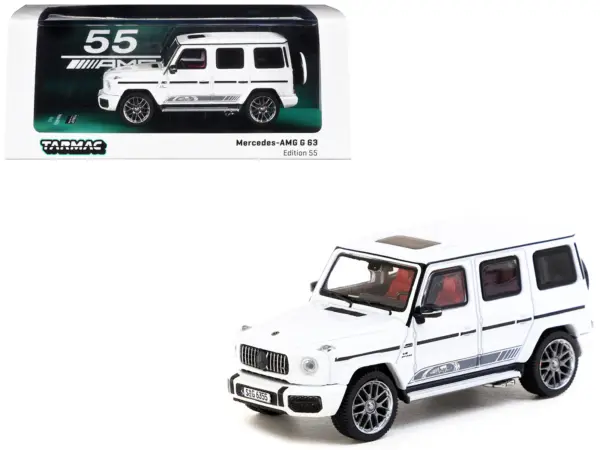 Mercedes-AMG G 63 "Edition 55" White "Road64" Series 1/64 Diecast Model Car by Tarmac Works #1