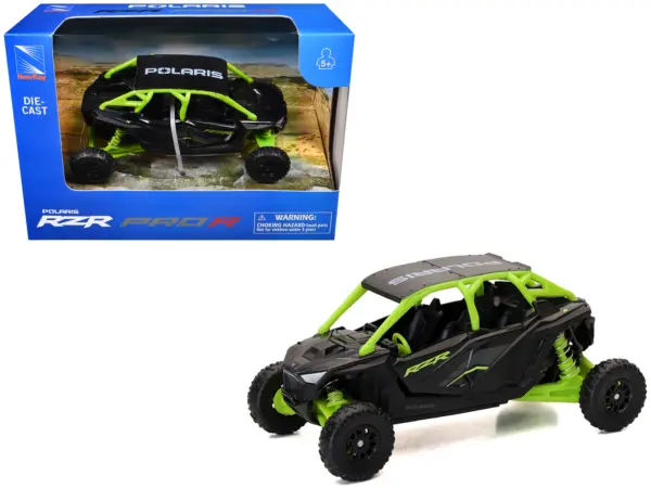 Polaris RZR Pro R UTV Black and Lime Green Diecast Model by New Ray #1