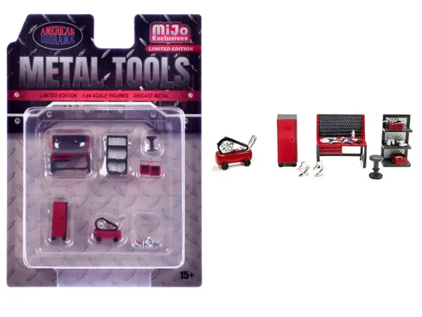 "Metal Tools" Set C of 7 Pieces Limited Edition 1/64 Scale Models by American Diorama #1