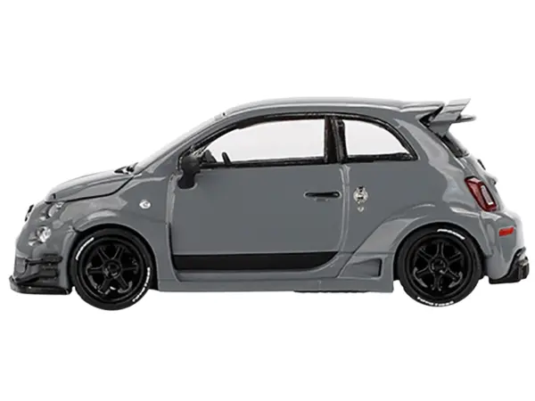 ABARTH 595 #49 "LB-Works x Abas Works" Gray Limited Edition 1/64 Diecast Model Car by Mini GT #2