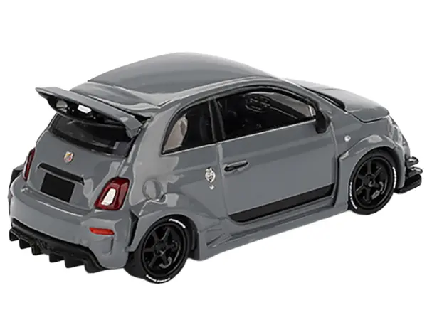ABARTH 595 #49 "LB-Works x Abas Works" Gray Limited Edition 1/64 Diecast Model Car by Mini GT #3