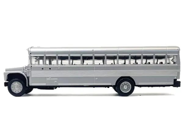 School Bus Silver Metallic 1/87 (HO) Plastic Model by Promotex #2