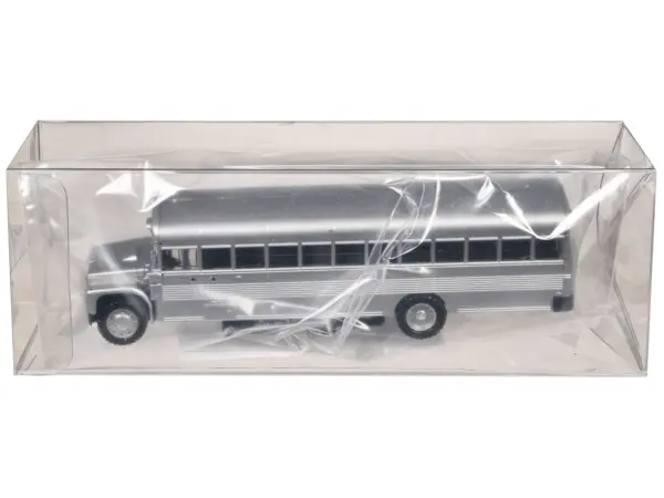 School Bus Silver Metallic 1/87 (HO) Plastic Model by Promotex #3