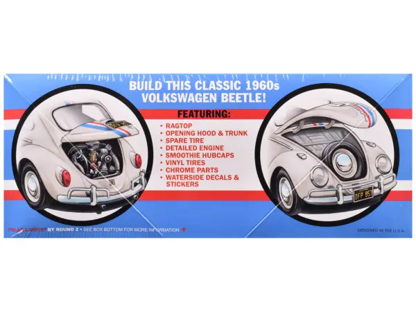 Skill 2 Model Kit Volkswagen Beetle Herbie "The Love Bug" (1969) Movie 1/25 Scale Model by Polar Lights #2