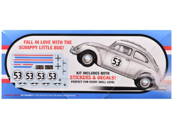 Skill 2 Model Kit Volkswagen Beetle Herbie "The Love Bug" (1969) Movie 1/25 Scale Model by Polar Lights #3