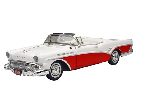 1957 Buick Roadmaster Convertible Red 1/18 Diecast Model Car by Motormax #2