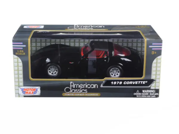 1979 Chevrolet Corvette Black 1/24 Diecast Car Model by Motormax #3