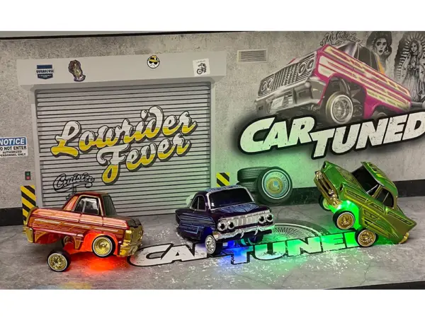 "Lowriders Show Glow" Series 2 Set of 8 Pieces Diecast Model Cars by CarTuned #4