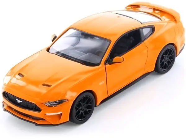2018 Ford Mustang GT 5.0 Orange with Black Wheels 1/24 Diecast Model Car by Motormax #3