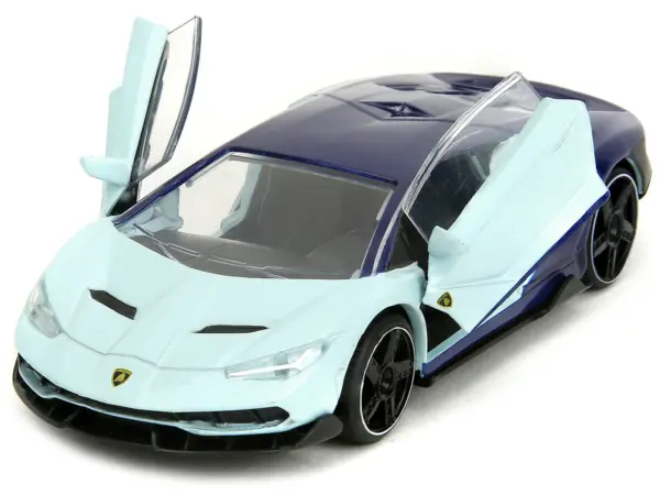 Lamborghini Centenario Light Blue and Purple "Pink Slips" Series 1/32 Diecast Model Car by Jada #2