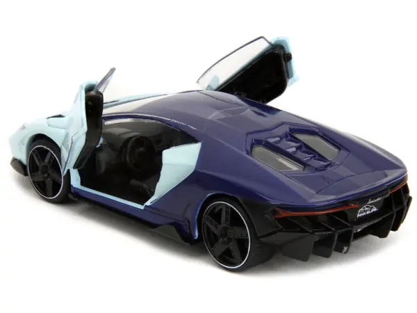 Lamborghini Centenario Light Blue and Purple "Pink Slips" Series 1/32 Diecast Model Car by Jada #4